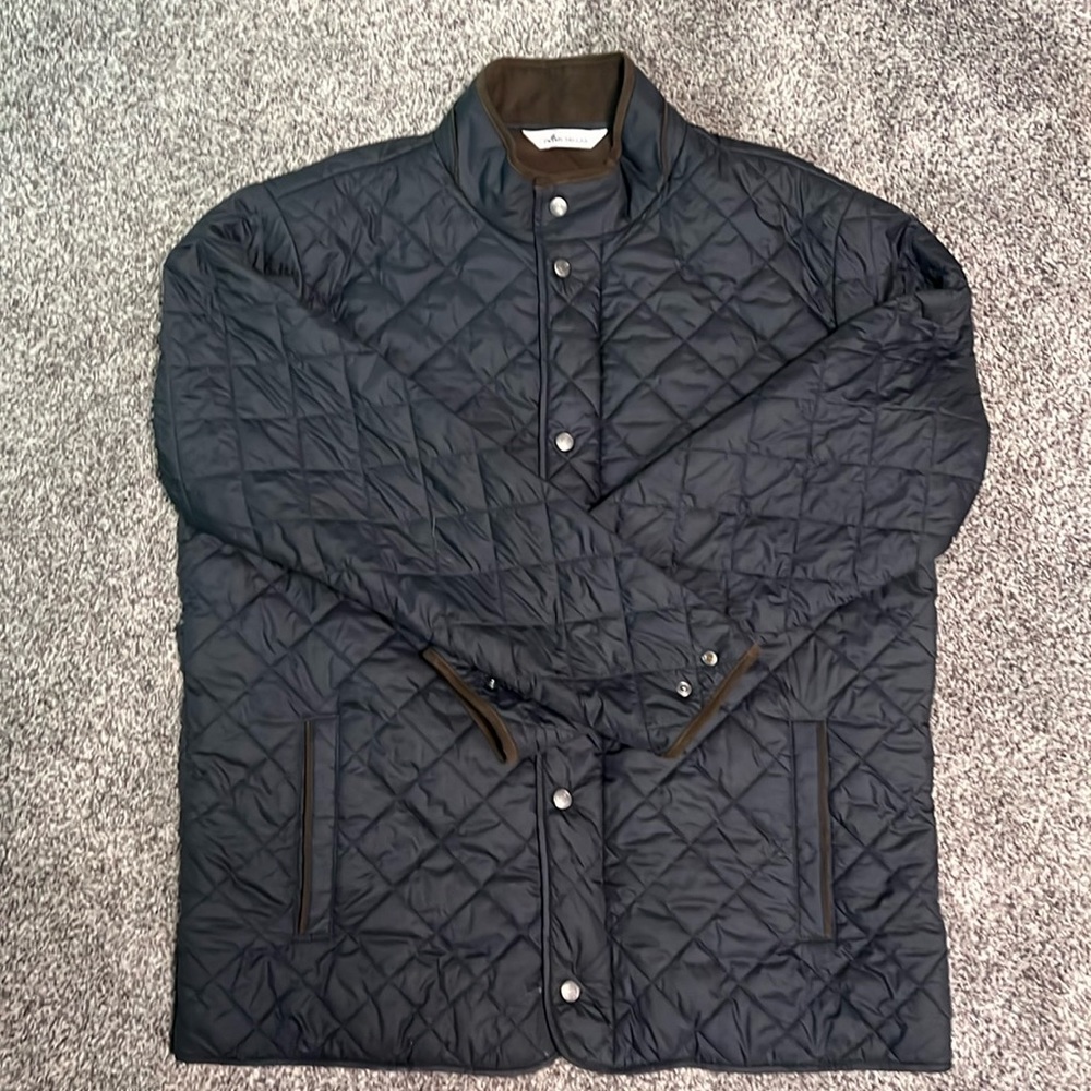 Peter Millar Suffolk diamond quilted black